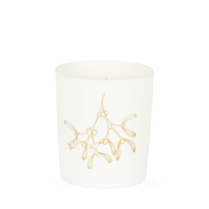 Porcelain Candle With Mistletoe