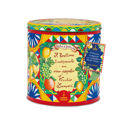 DOLCE & GABBANA TIN PANETTONE W/ WINE SPRAY - 1KG