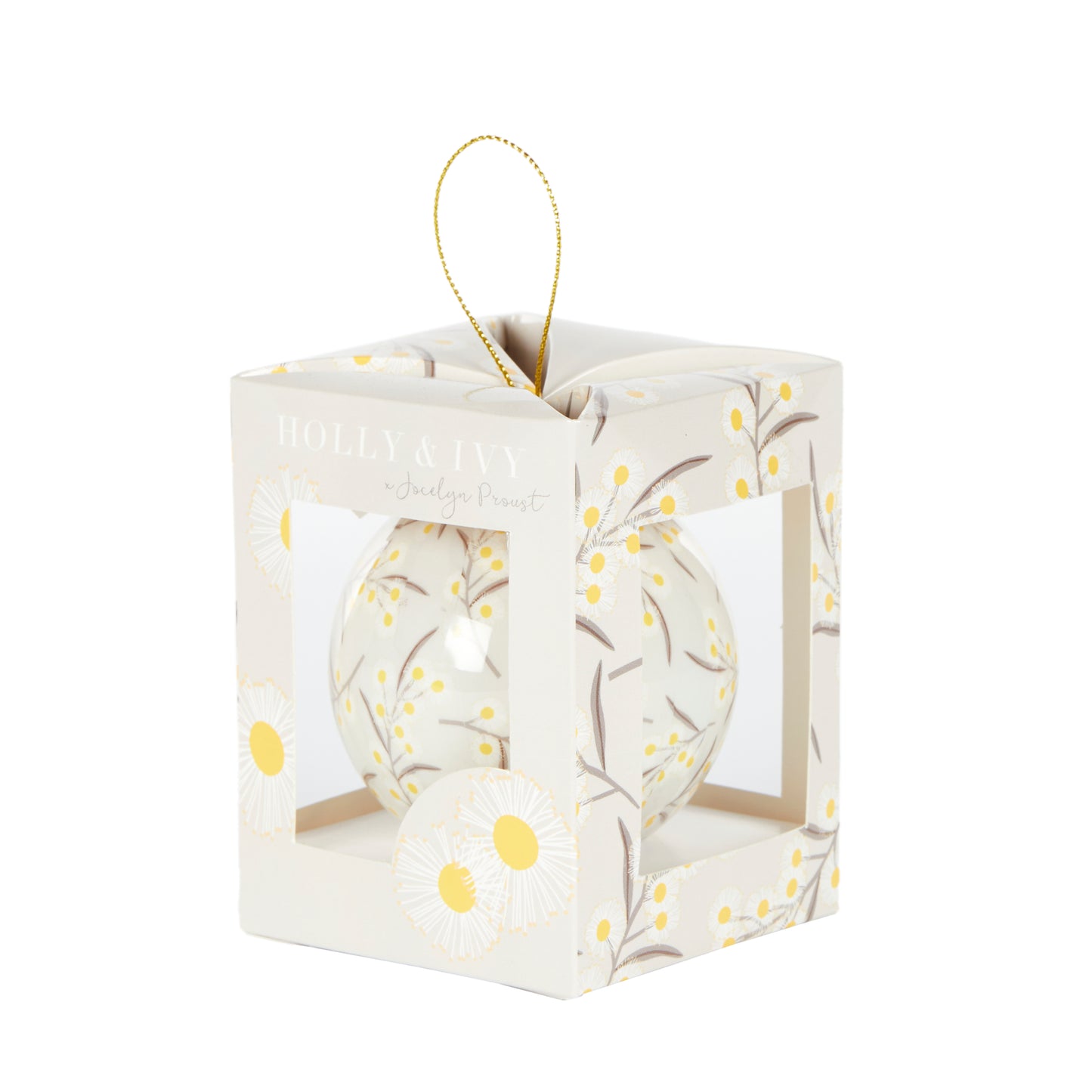 7.5Cm Artist Bauble - Golden Wattle