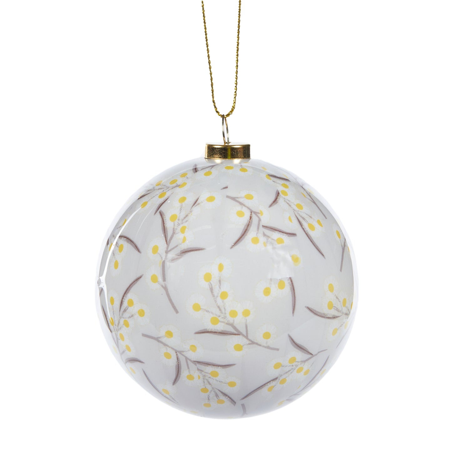 7.5Cm Artist Bauble - Golden Wattle