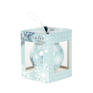 7.5Cm Artist Bauble - Shimmering Snowflakes