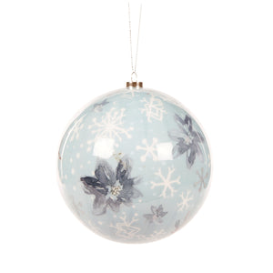 12Cm Artist Bauble - Shimmering Snowflakes