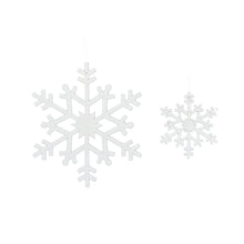 Load image into Gallery viewer, Glittered Snowflakes White
