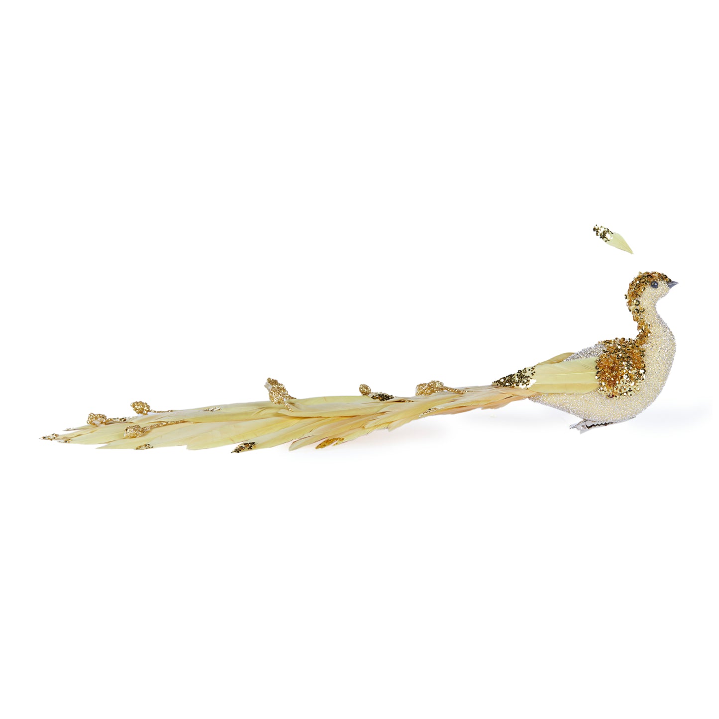 Golden Peacock Clip Bird