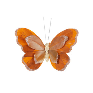 Burnt Umber Butterfly Clip