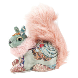 PINK & BLUE PAISLEY BABY SQUIRREL