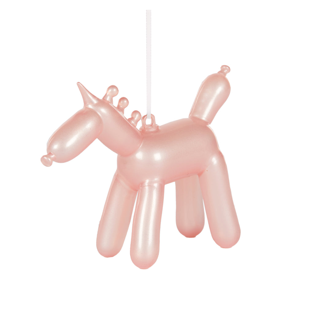 Pearl Pink Unicorn Balloon Animal Hanging