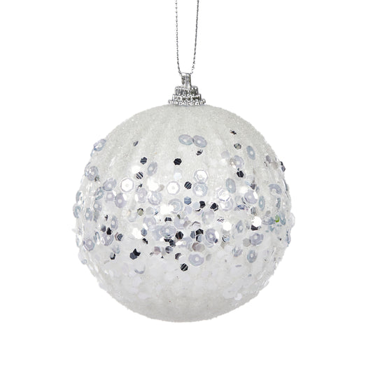 White Wraped Bauble