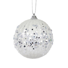 Load image into Gallery viewer, White Wraped Bauble
