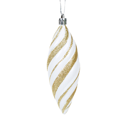 Gold Glitter Drop Bauble