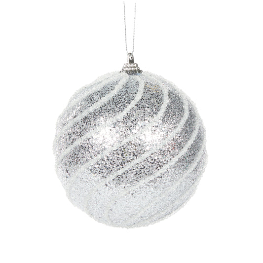 Silver Swirl Bauble