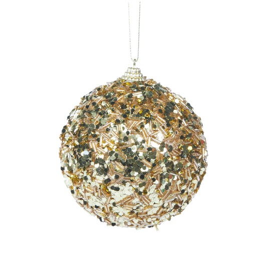 Gold Confetti Bauble