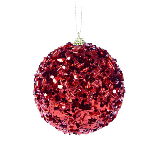 Red Confetti Bauble