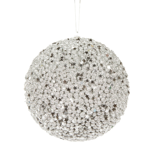 Xl Silver Stars Bauble