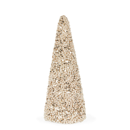 30 Cm Champagne Stars Table Top Tree