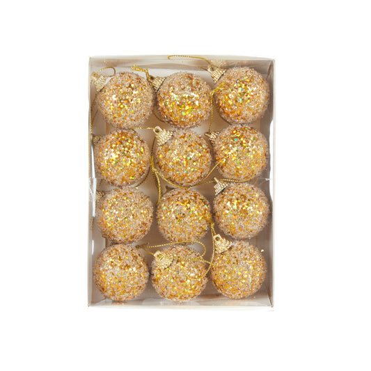 Mini Gold Sugar Baubles 12Pk