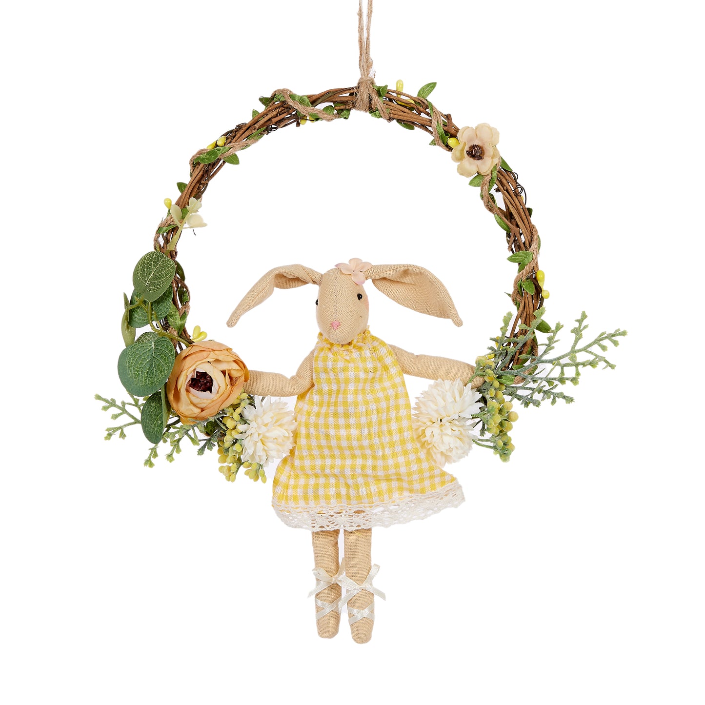 Sunshine Bunny Floral Wreath