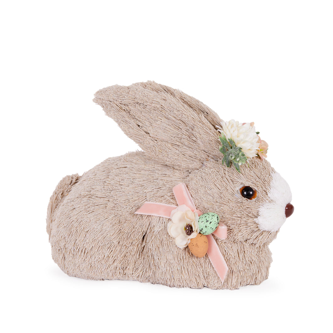 Peachy Bunny With Flowers