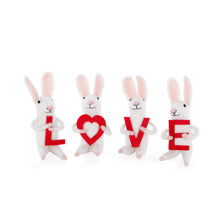 Load image into Gallery viewer, Wool Bunnies Love Sign
