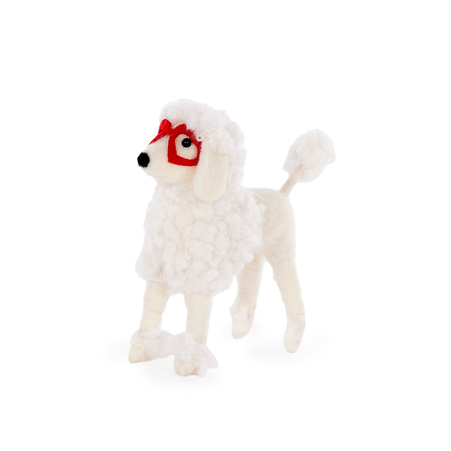 Wool Poodle With Love Heart Glasses