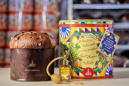 DOLCE & GABBANA TIN PANETTONE W/ WINE SPRAY - 1KG