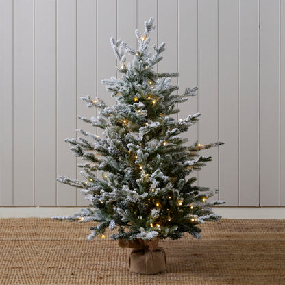 3.5 Ft Potted Balsam Snow Tree - 130 Led