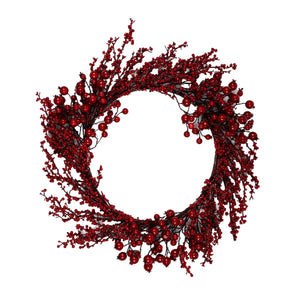 65CM LUXE RED BERRY WREATH