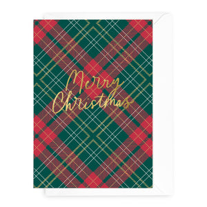 Merry Christmas' Tartan Greeting Card